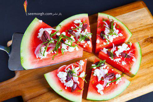 شب یلدا با پیتزاهای هندوانه ای از میهمانان تان پذیرایی کنید!! 