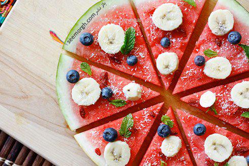 شب یلدا با پیتزاهای هندوانه ای از میهمانان تان پذیرایی کنید!! 