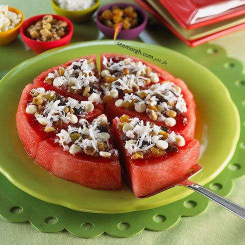 شب یلدا با پیتزاهای هندوانه ای از میهمانان تان پذیرایی کنید!! 