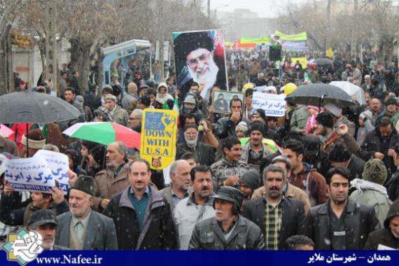 صحنه‌هایی زیبا از تجدید میثاق مردم استان همدان با آرمان‌های انقلاب اسلامی