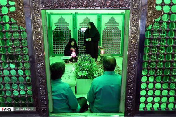 مراسم غبارروبی,حرم امام‌زاده عبدالله(ع),همدان,عطرافشانی,shabnamha.ir,شبنم همدانوafkl ih,شبنم ها