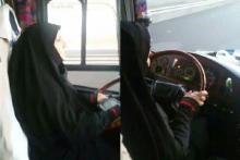 اولین بانوی راننده اتوبوس در غرب کشور,معصومه زرینی,حجاب چادر,بانوی نهاوندی,shabnamha.ir,شبنم همدان,afkl ih,شبنم ها